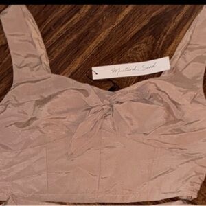 Mustard Seed Beige Crop Top